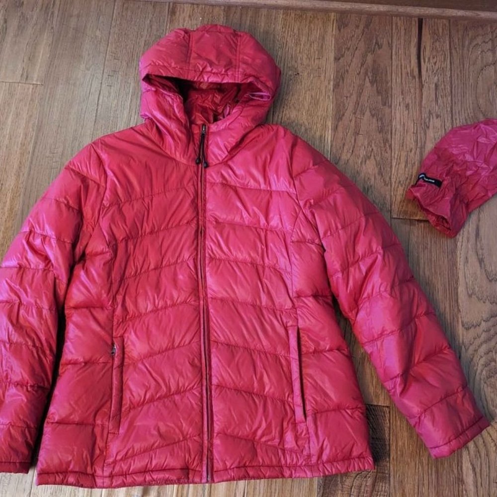 Siena Studio Down Jacket Packable Lightweight Red Women's Size Large